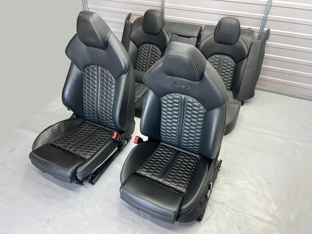 фото №5, Сиденья с подогревом заднее сиденье комплект audi rs7 c7 4g czarna кожа! idealne