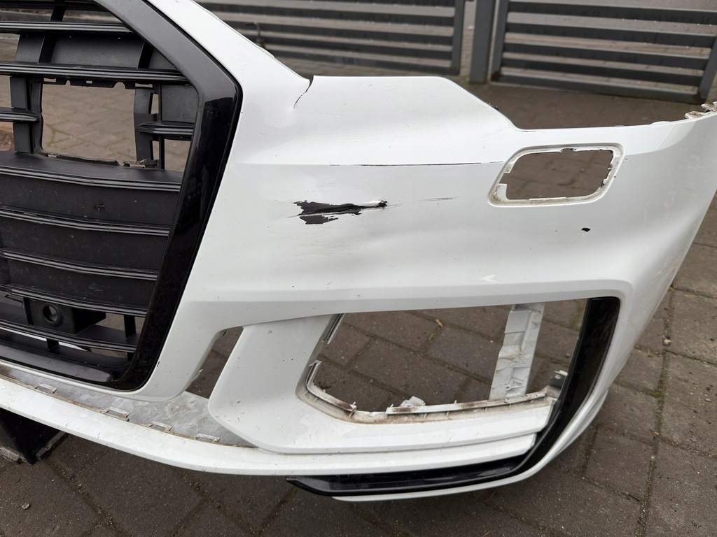 фото №9, Бампер передній перед решітка радіатора black audi a6 c8 ls9r s-line shadow радар oem