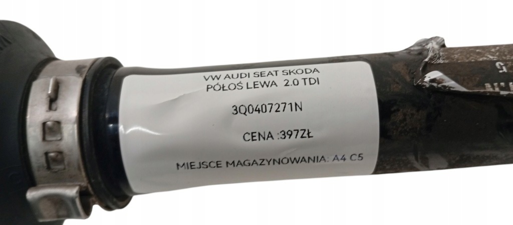 фото №4, 3q0407271n vw audi 2.0 tdi приводной вал левая