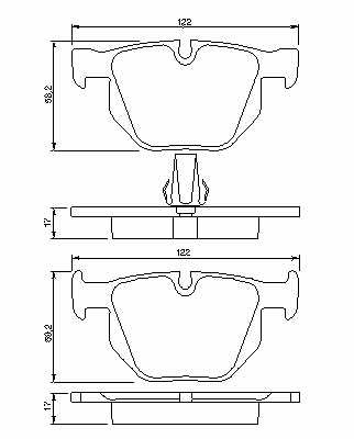 фото №1, Тормозные колодки ham. задняя bmw seria-5 e60 2003-,seria-6 e64