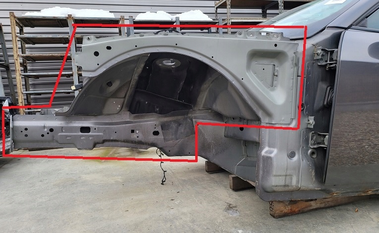 фото №1, 2015+ challenger чверть лонжерон підкрилок чашка