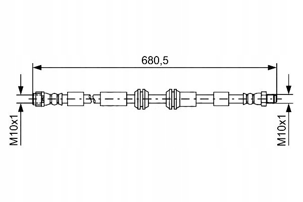 фото №1, Bosch шланг тормозной elast. mercedes перед w166