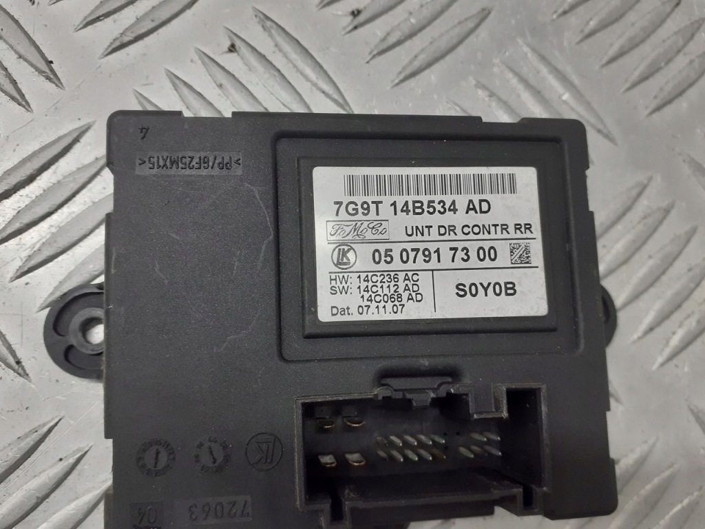 фото №1, Модуль блок управления дверь правый задняя ford mondeo mk4 7g9t14b534ad