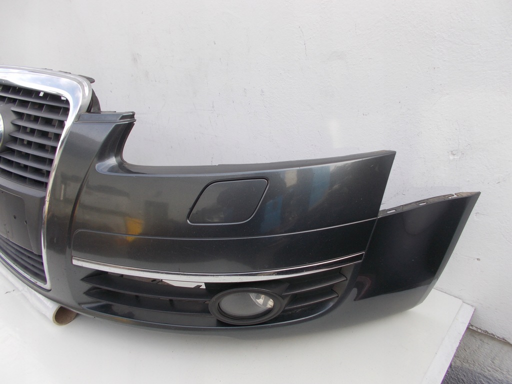 фото №9, Audi a6 c6 4f 2004 - 2008 бампер передній перед решітка радіатора омивачі ксенон lz7s