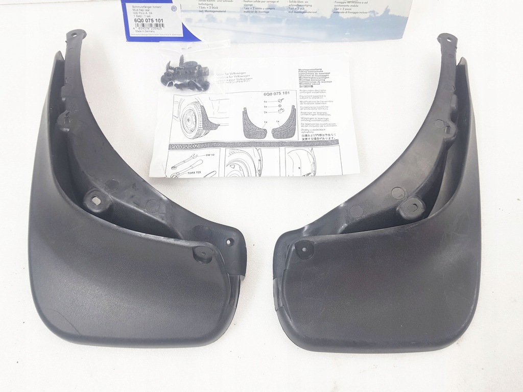 фото №1, Брызговики задние оригинальные vw polo iv 2002-2007 r