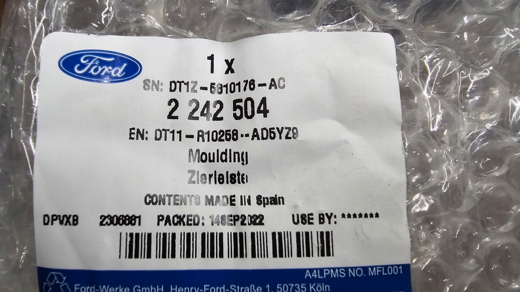 фото №12, Молдинг порог порог правый ford transit connect dt11-r10154-b dt11-r10258-a