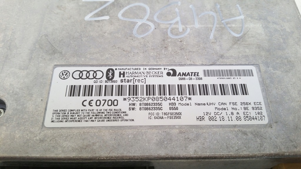 фото №3, Модуль bluetooth 8t0862335c audi a4 b8