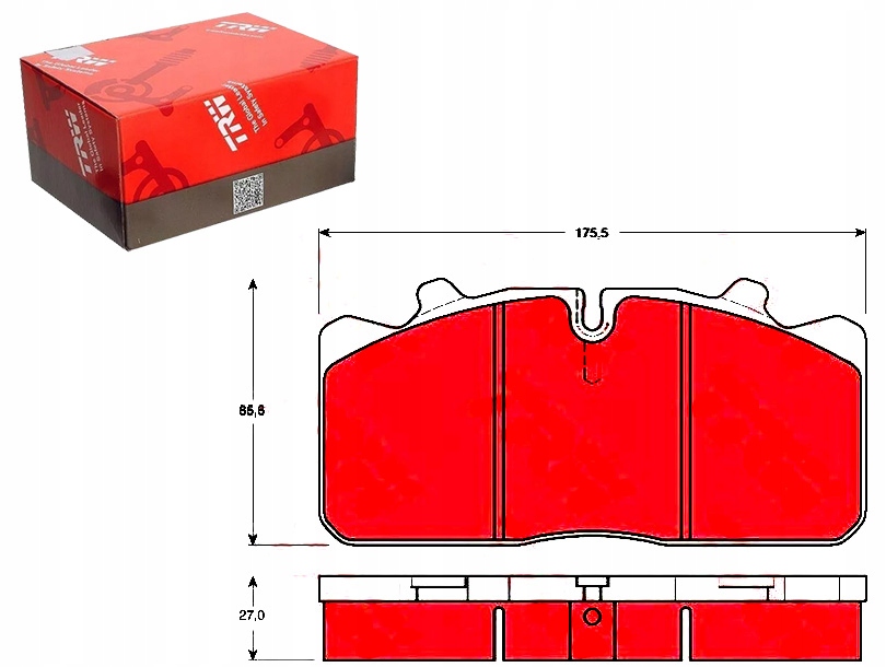 фото №1, Trw гальмівні колодки гальмівні iveco перед задня eurocargo 00-