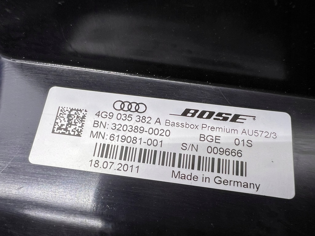 фото №5, Audi a6 a7 c7 4g динамик сабвуфер bose 4g9035382a
