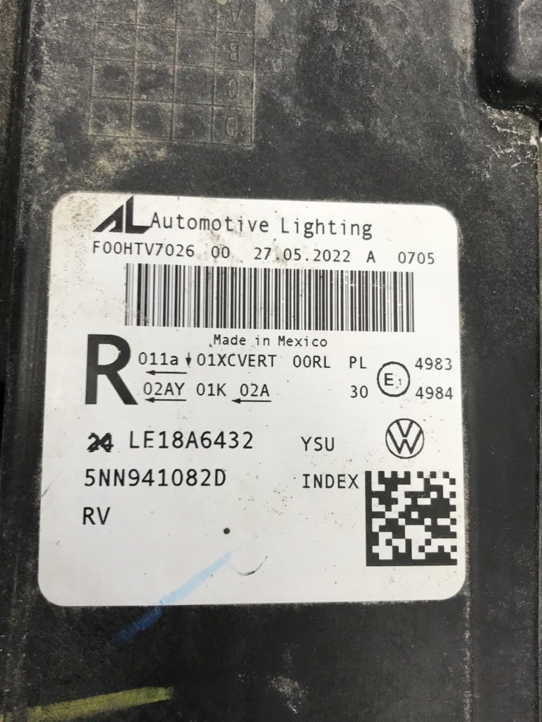 фото №12, Vw tiguan ii 2 lift 5nn full led лампа правый перед 5nn941082d