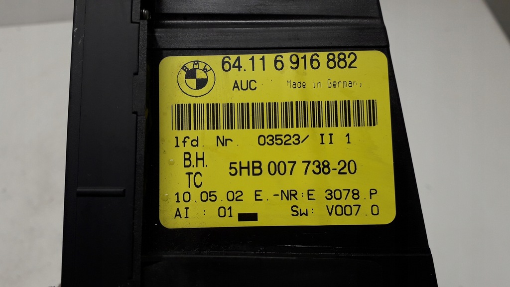 фото №8, Bmw 3 e46 панель обдув кондиціонера 6916882