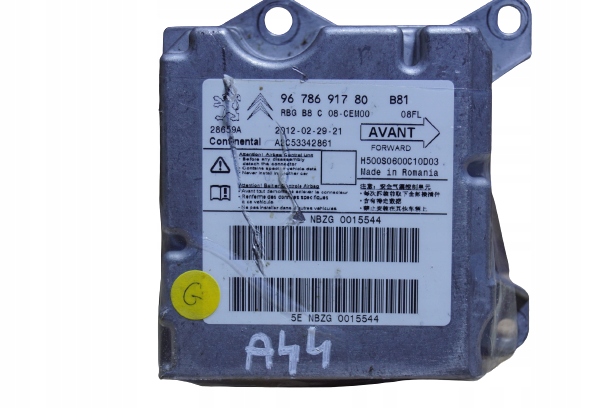 фото №1, Citroen ds5 датчик модуль подушек 9678691780