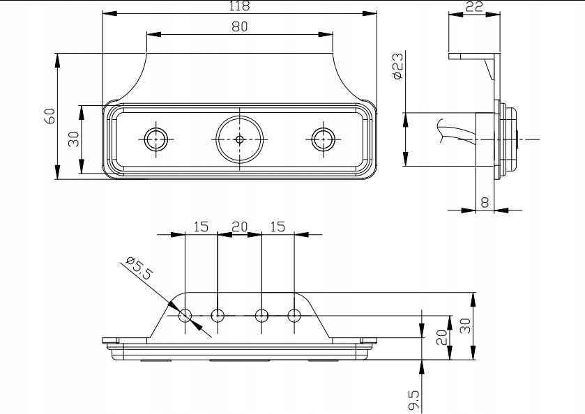 фото №3, Ft-004 z+k led жовта лампа габаритна led