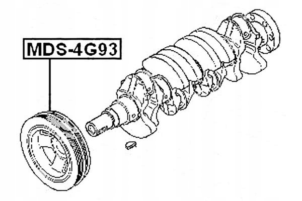 Шкив коленчатого вала коленчатого 4g93 mitsubishi lancer Цена