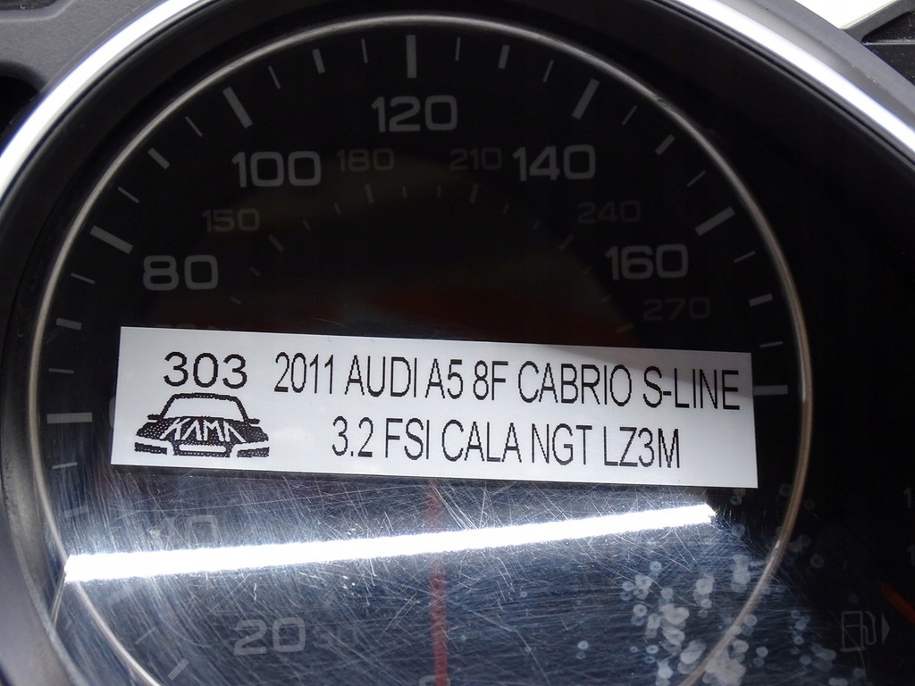 фото №8, Счетчик приборная панель приборы audi a5 5f 8f cabrio 3.2 fsi cal cala 11r 8t0920983