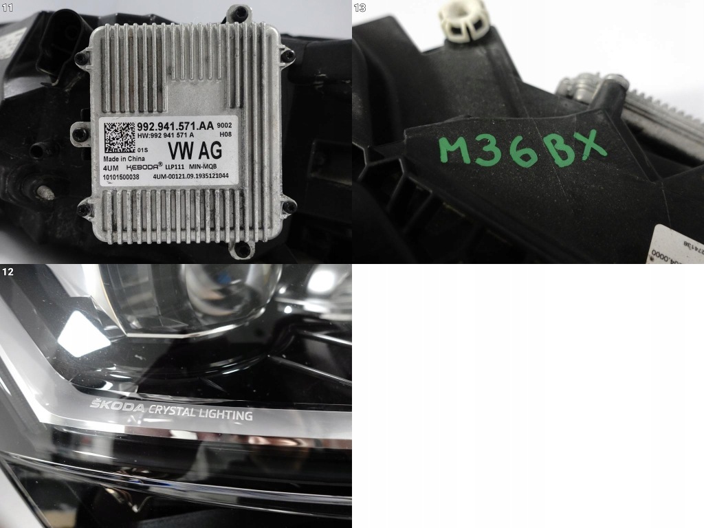 Skoda superb 3v1 рестайлинг  19-24 фара full led crystal lighting high правый  европа Оригинал