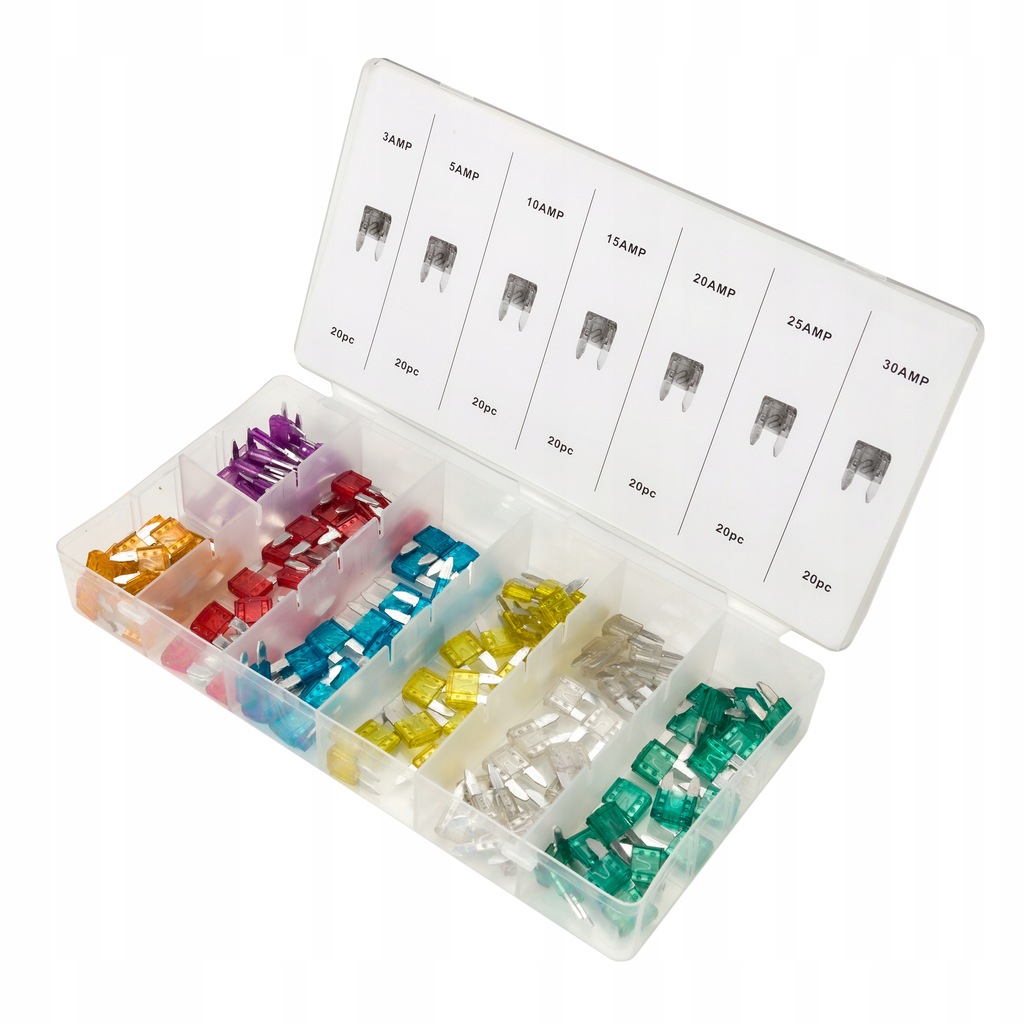 фото №11, Набор предохранителей предохранители автомобильные 140szt. 3-30a kraft&dele