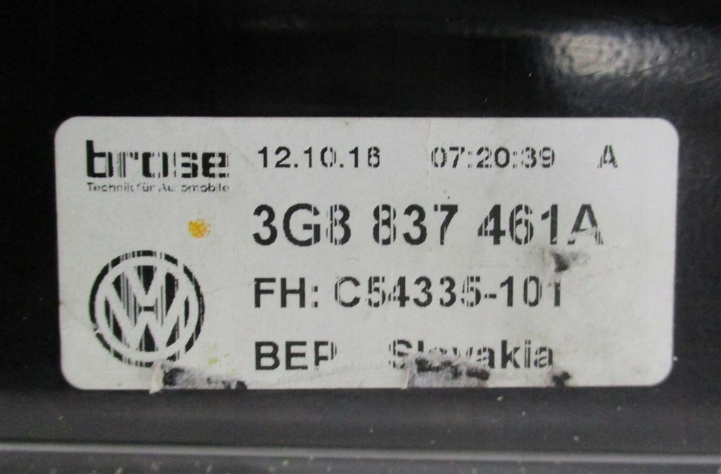 фото №4, Механизм подъемник стекло левый перед vw arteon