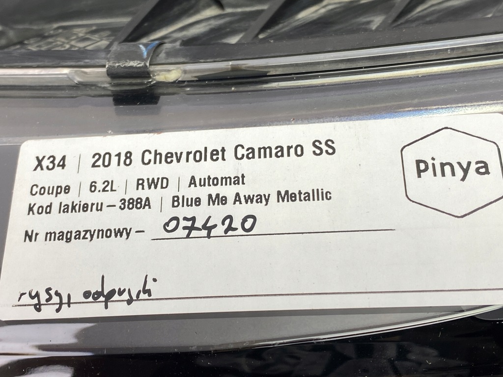 фото №12, Лампа передняя левая chevrolet camaro 2016+ usa