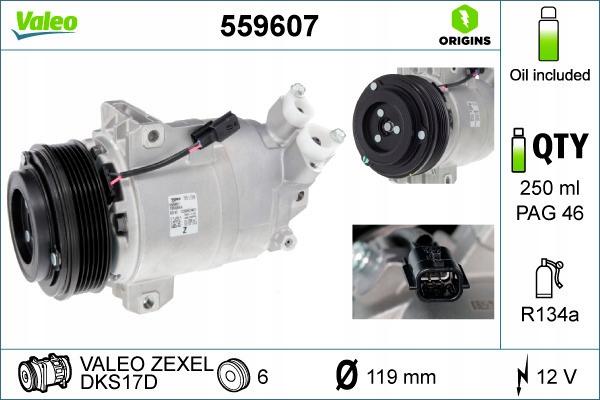фото №2, Компресор кондиціонера valeo 92600-3ln1a