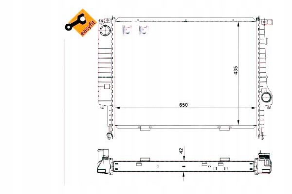 фото №1, Радиатор bmw e34 524-540 nrf