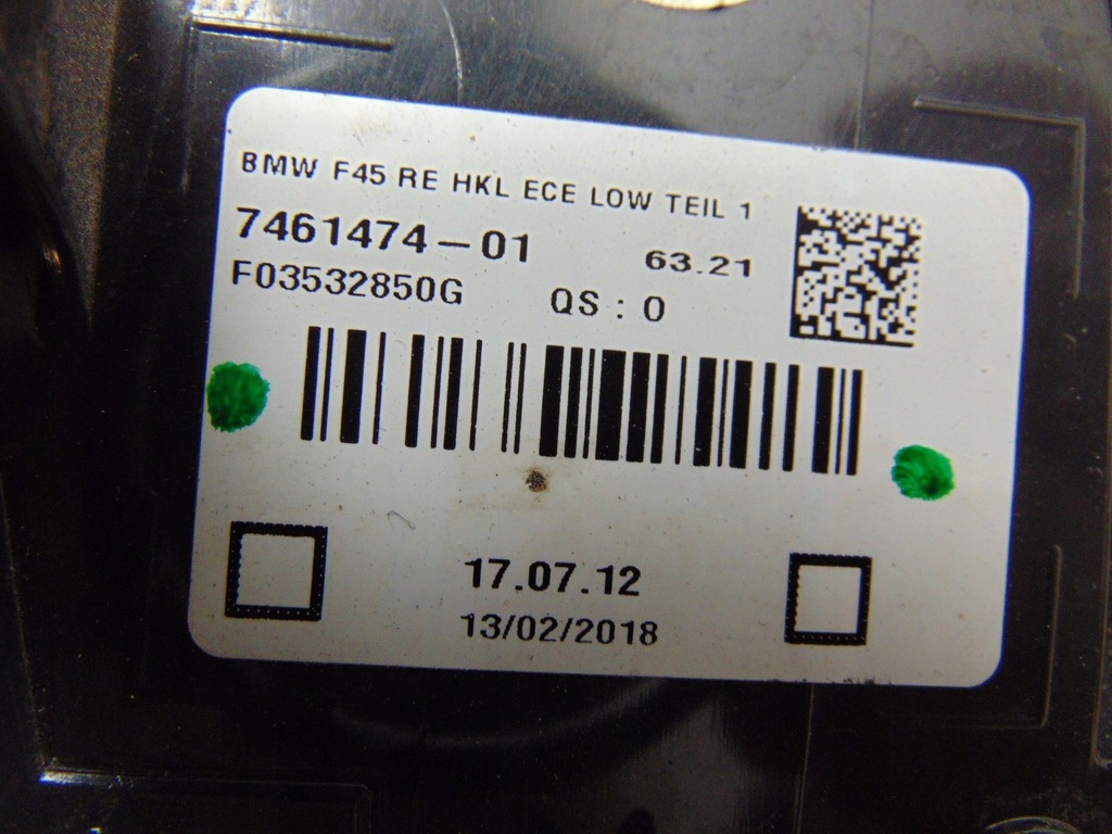 фото №13, Лампа правая задняя bmw 2 f45 7461474 europa