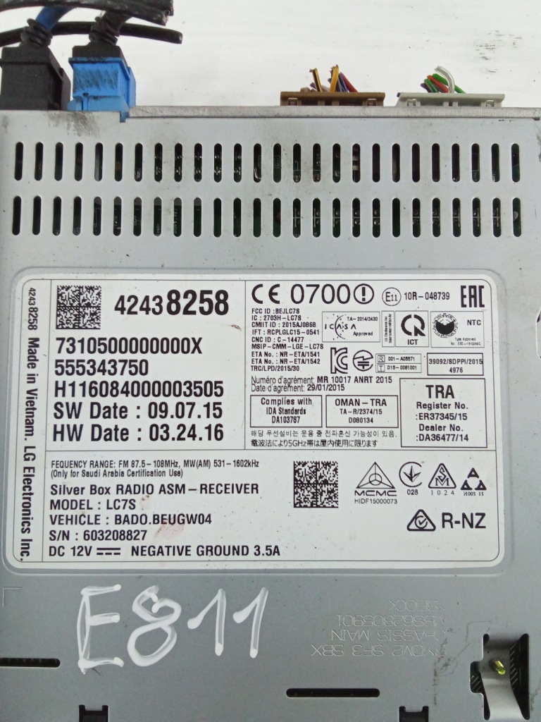 фото №2, E811 радіо opel astra k 42438258