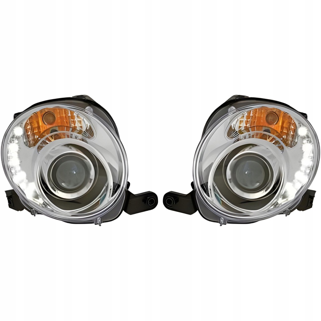 фото №1, Набір фара головний fiat 500 07-