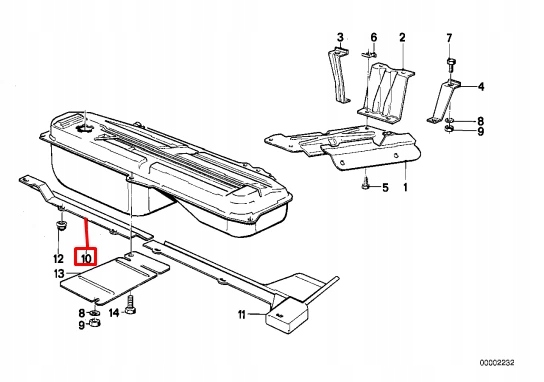 Bmw 3 e30 плита захисна теплова бака паливної  16111179429 Ціна