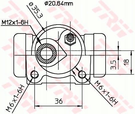 фото №3, Цилиндрик тормозной задняя bwf166 trw citroen