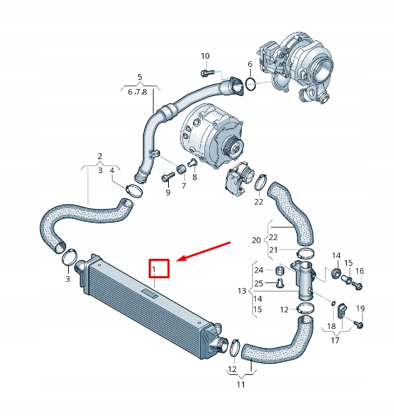 фото №9, Audi a4 avant b9 інтеркулер радіатор 8w0145805ab