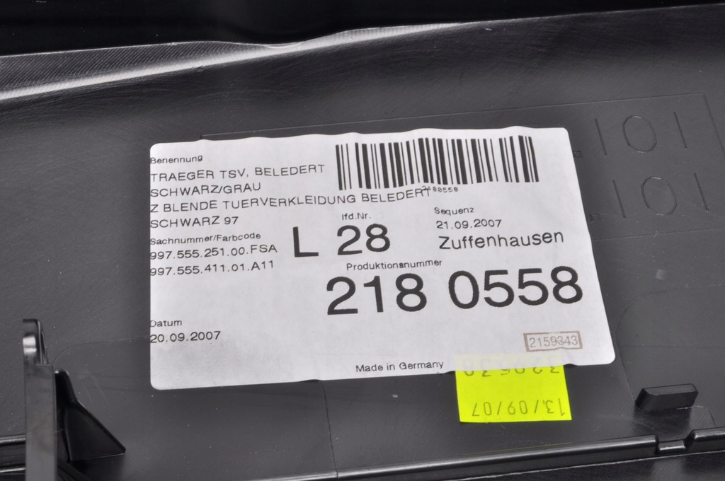 фото №6, Porsche 911 997 обшивка дверь левый anglik 99755525100