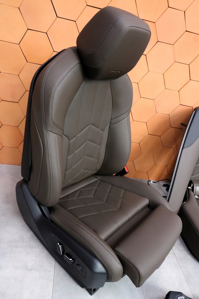 фото №7, Bmw 5' g60 салон сиденья с подогревом память veganza espresso коричневый bowers