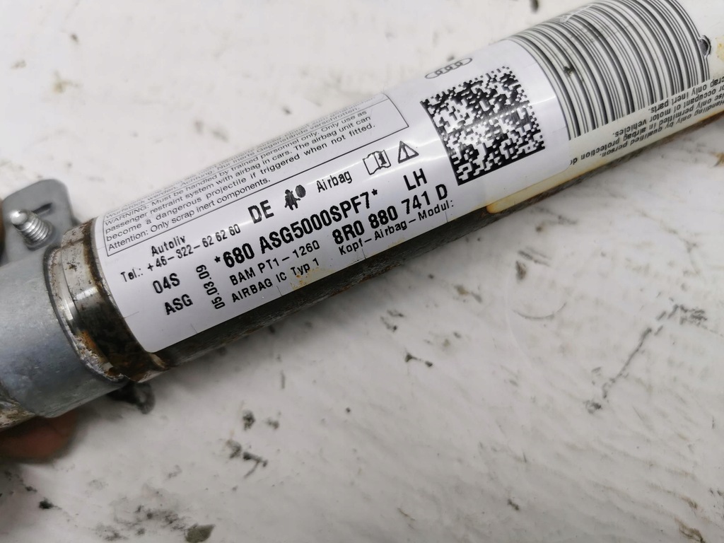 фото №8, Шторка безопасности подушка безопасности левая audi q5 8r 8r0880741d 08-16