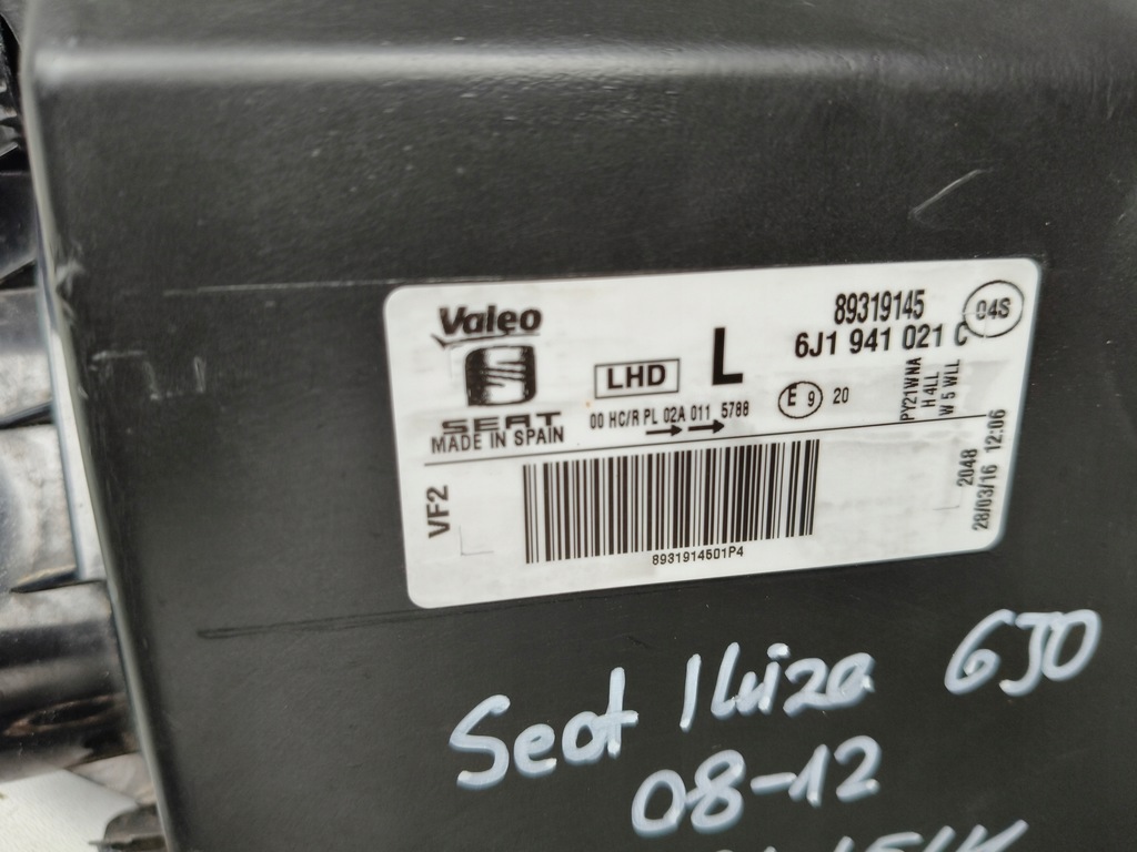 фото №8, Лампа ліва фара seat ibiza 6j 6j0 08-12
