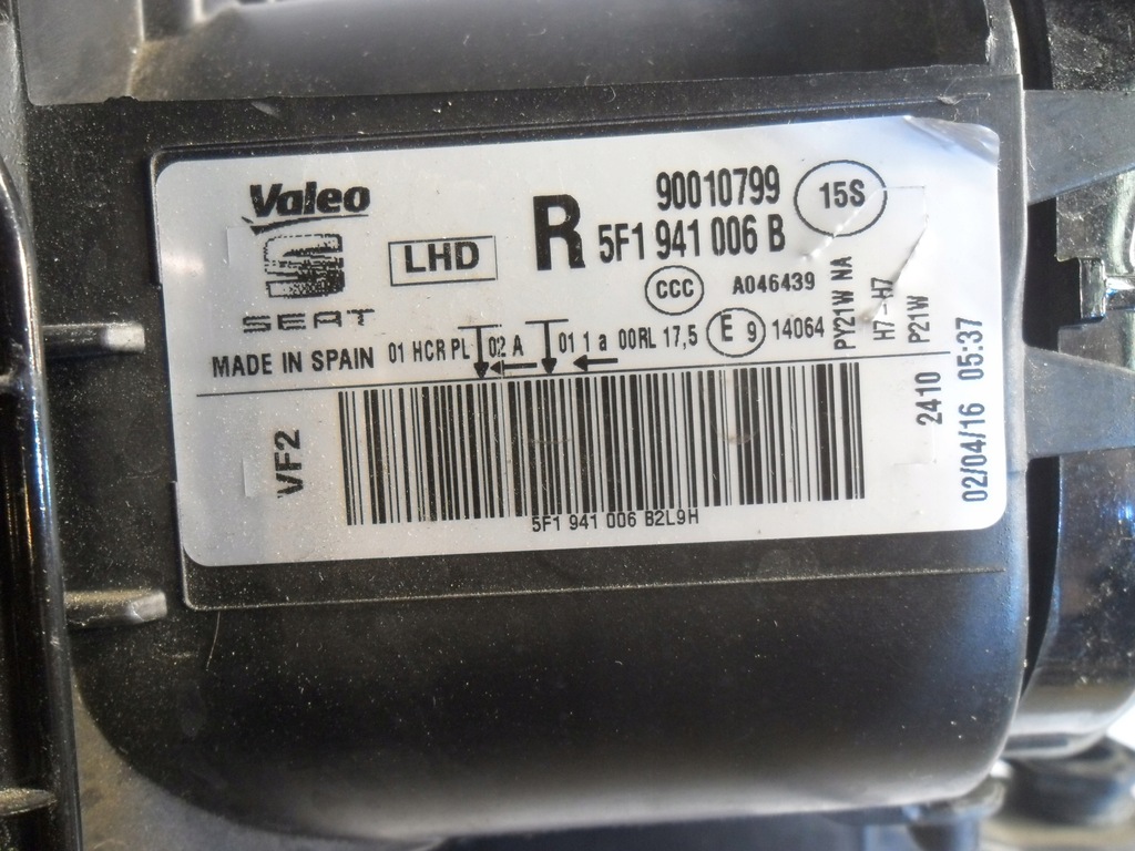 фото №16, Лампа правый перед eu 5f1941006b seat leon iii 3 2013-