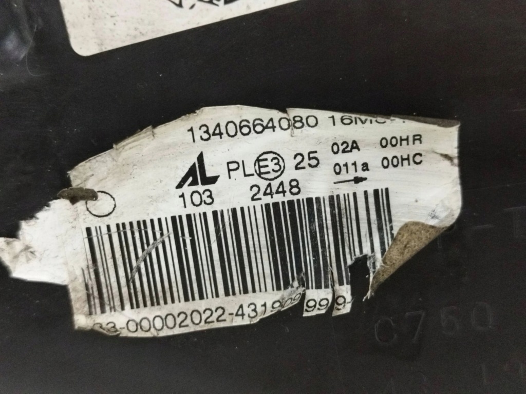 2007 citroen jumper лампа передняя 1340664080 Оригинал