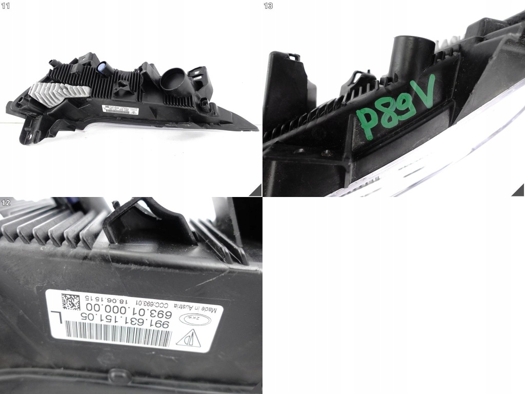 Porsche 991 911 11-15 фара led drl поворотник противотуманная фара левый перед Оригинал