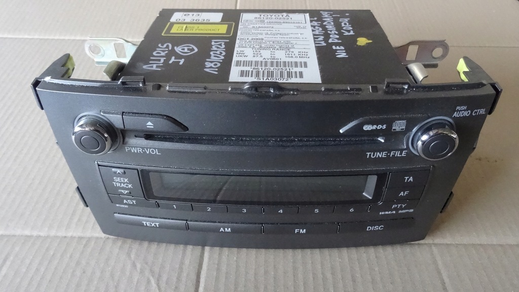 фото №3, Toyota auris i e15 радио 8612002521