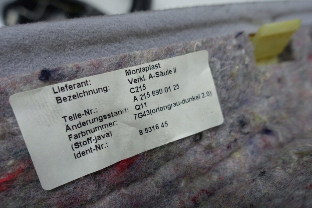 фото №5, Mercedes w215 cl накладка блок двигателя передний защита стойка левая 2156900125 7g43