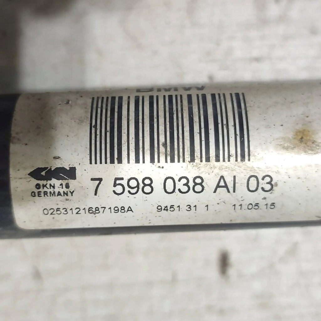 фото №9, Bmw x3 f25 15r 2.0d задняя сторона правая приводной вал правая задняя задняя