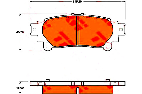 фото №2, Trw тормозные колодки тормозные lexus задняя gs is rx 2,0-3,5 08