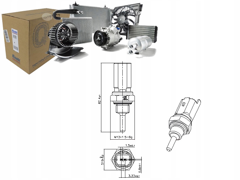 фото №14, Nissens 207004 датчик, температура рідина охолоджуючий