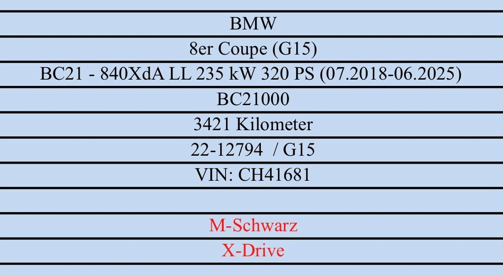 фото №5, Bmw 8 g14 g15 поворотний кулак важіль лівий задня 3421km