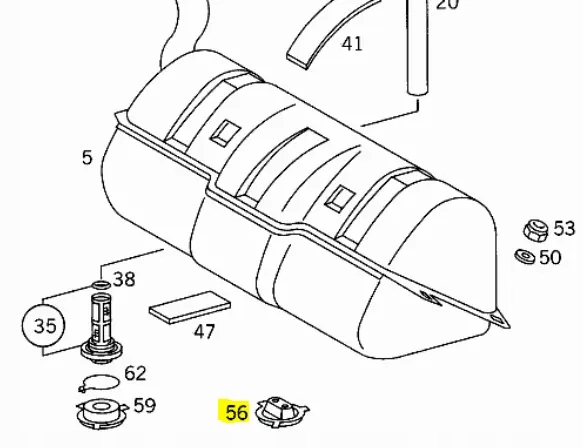 фото №8, Подкладка резиновый хомут бака топлива mercedes w140 c140 cl 1404710281