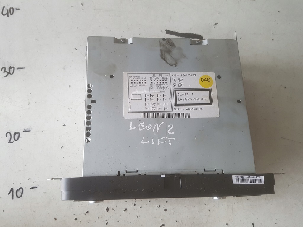 фото №2, Seat leon 2 ii lift 09-12 радио cd радиопроигрыватель