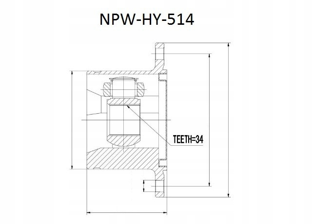 фото №2, Шарнір внутрішній hyundai terracan 01- правий