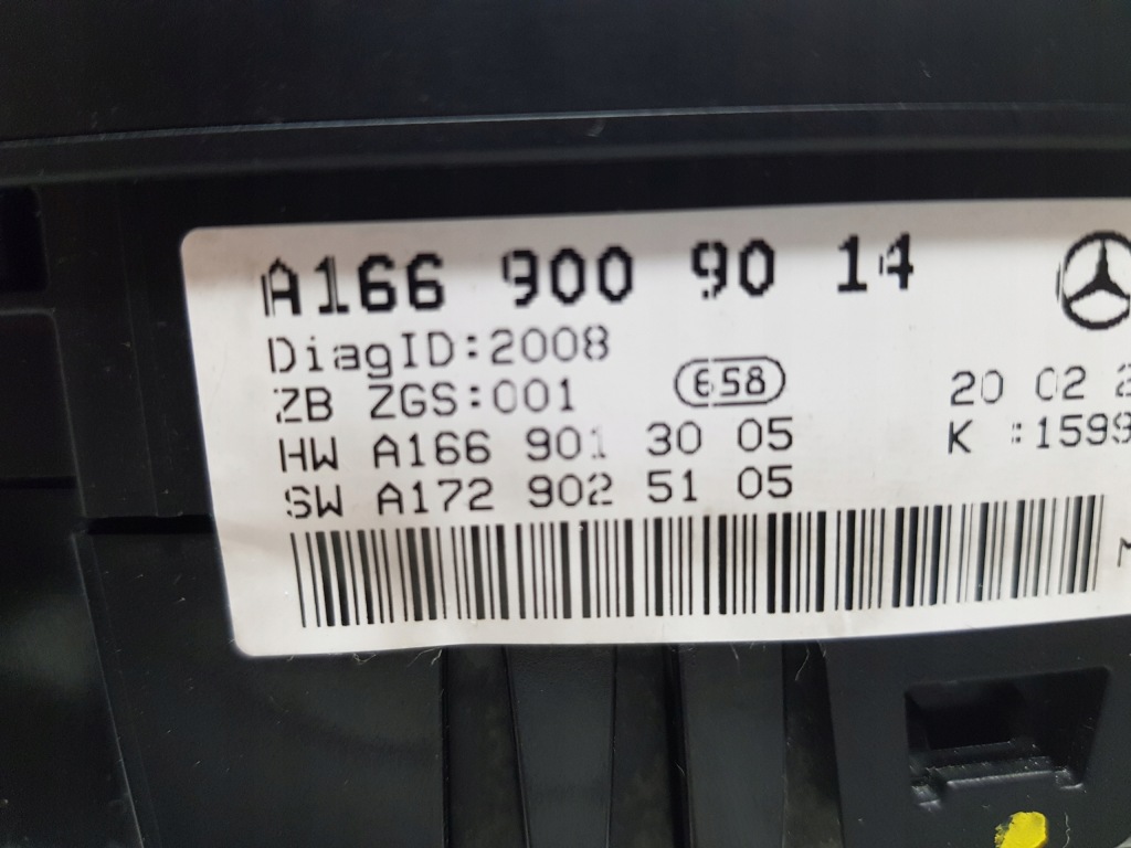 Лічильник прилади mercedes ml gl w166 1669009014 Зі Шроту