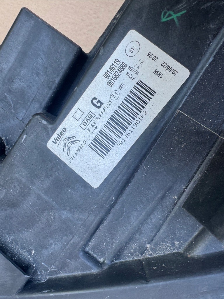 Citroen berlingo iv 4 18- - лампа левый левая перед передняя 9816824880 Цена