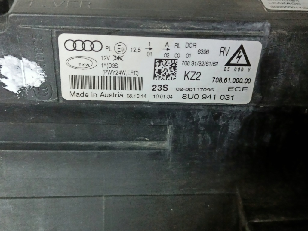 фото №12, Audi q3 11-14r bi ксенон поворотний з led ліва лампа перед 8u0941031 europa